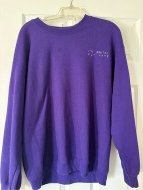 Olivia Rodrigo Unofficial Purple “Brutal” Crewneck Sweater